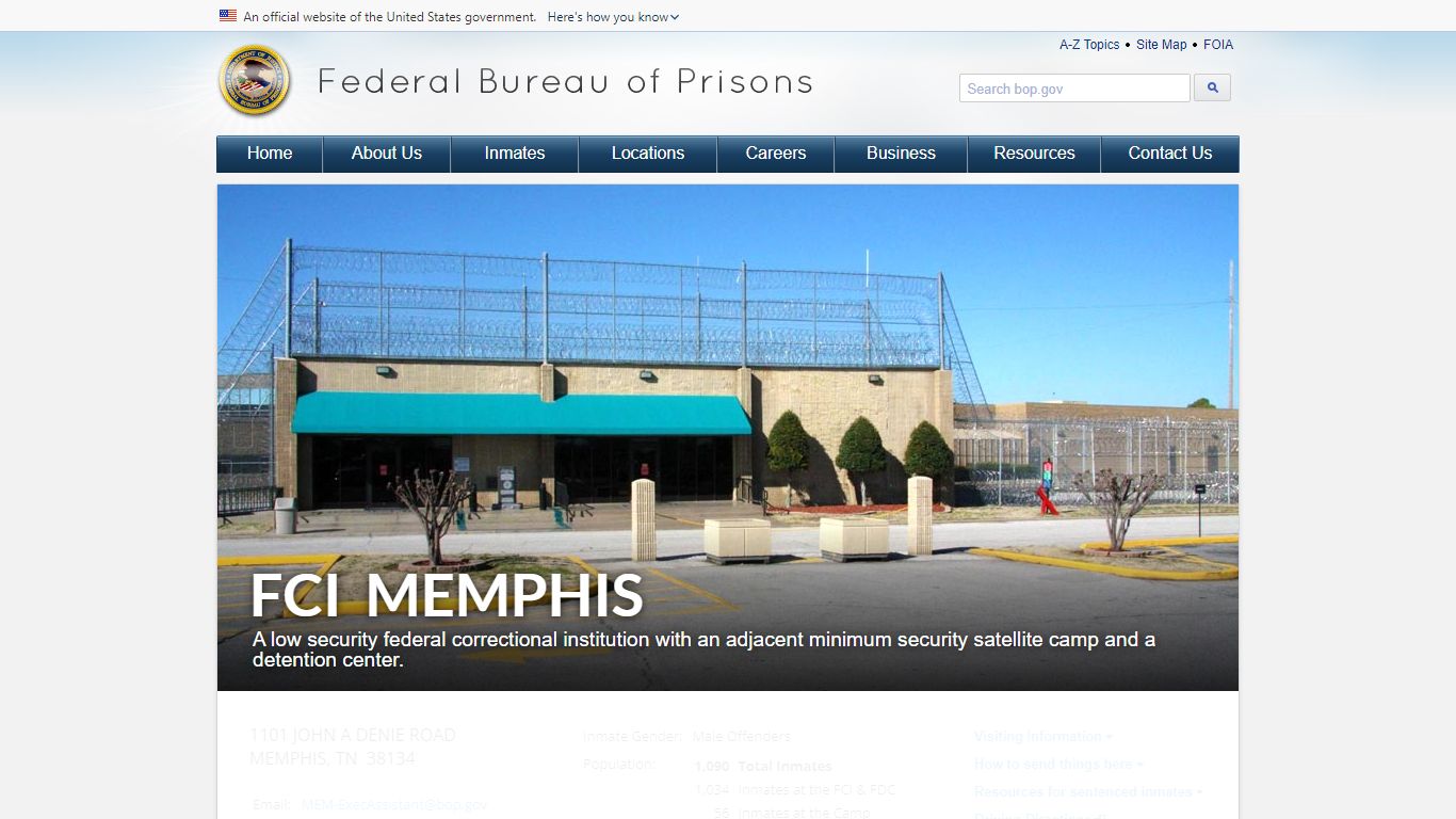 FCI Memphis - Federal Bureau of Prisons